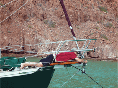 anchoring scamp sailboat