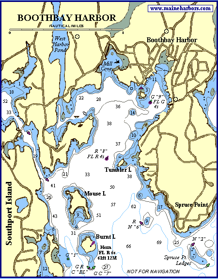 Sterling Hayden Boothbay Harbor map - OffCenterHarbor.com